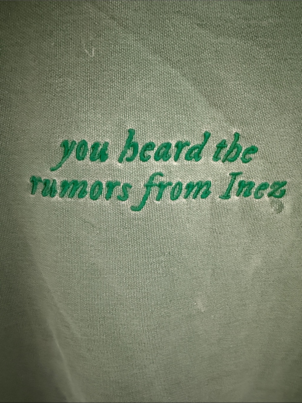 Taylor Swift – 'you heard the rumors from Inez' crewneck small